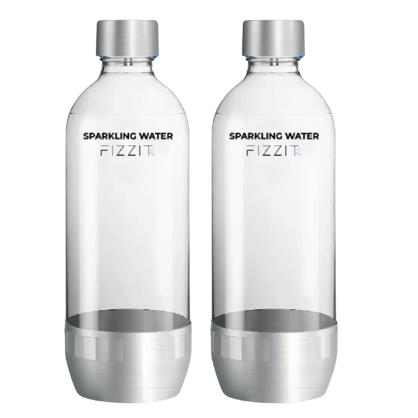 Value Pack of 2 BPA-Free PET Bottles for Soda Makers - 1L Capacity - Compatible with Sodastream and Most Soda Makers - Eco-Friendly and Reusable